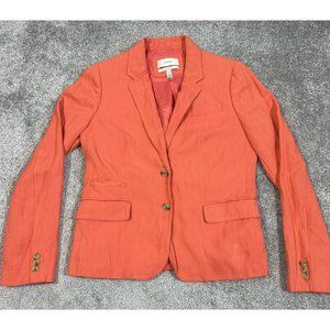J Crew Blazer Womens 8 Coral Schoolboy Career Office